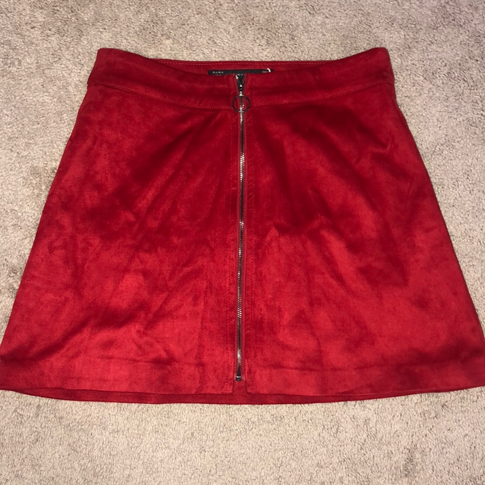 Zara suede mini skirt